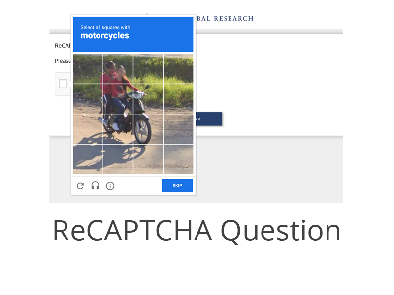 ReCAPTCHA Question