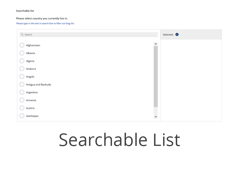 Searchable List