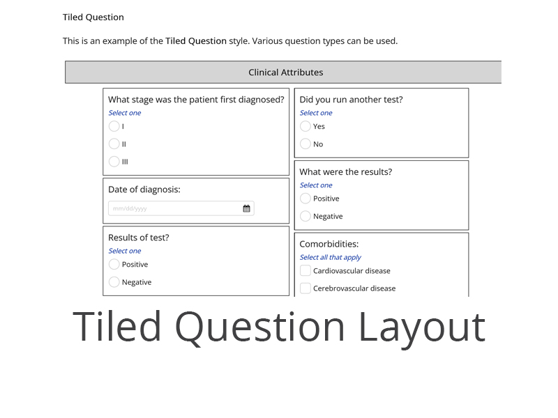 Patient Chart/Tiled Question Layout