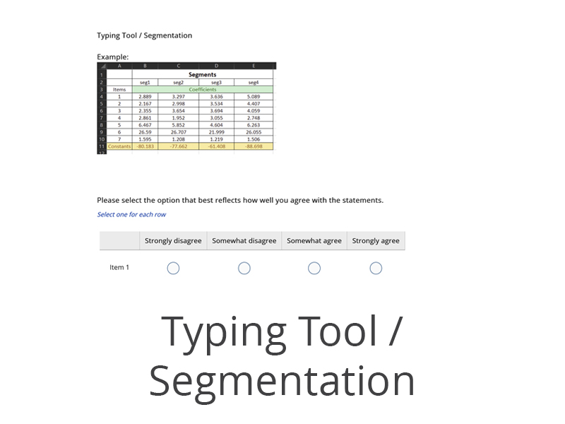 Typing Tool/Segmentation