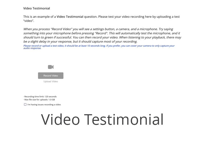 Video Testimonial